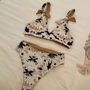 Ola Feroz Handmade Printed High-waisted Bikini